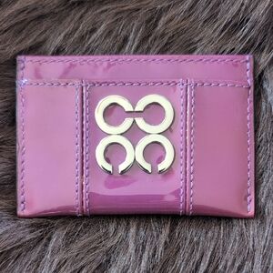 Coach Julia OP Art Patent Leather Card Holder